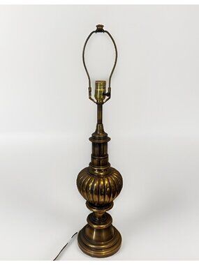 30 INCH ORANTE VINTAGE STIFFEL BRASS TABLE LAMP WORKS WELL